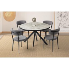 Açılır Yuvarlak Pegasus Masa  4 Adet Gözde  Sandalye