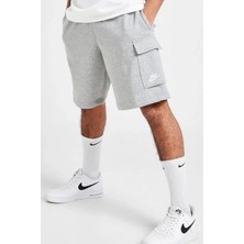 Nike Sportswear Clup Fleece Erkek Gri Kargo Cepli Şort