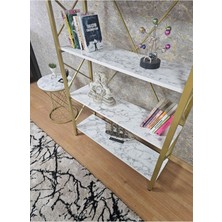 Zafir Gold Boyalı Suntalem 5 Raflı Kitaplık