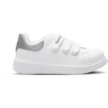 Slazenger LOVE I Unisex Çocuk Sneaker Koşu & Yürüyüş Ayakkabısı Beyaz / Gümüş