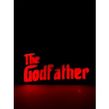 Domini The Godfather - Rgb Led Işıklı 3 Boyutlu Tabela - 20 cm   x  10 cm   x  2 cm  (Bluetooth Kontrollü)