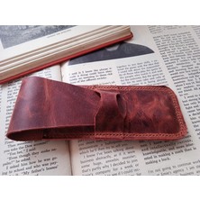 Mahfuz Hakiki Deri El Emeği Özel Kalemleriniz Için Kalemlik Kalem Kutu 27 x 6 cm