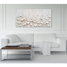 Allure Art Design 3 Boyutlu Görünümlü Soyut Çiçek Tablo Soyut Çiçek Kanvas Tablo