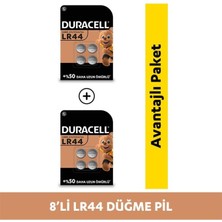 Duracell Özel LR44 Alkalin Düğme Pil 1,5V (76A / A76 / V13GA), 4'lü Paket x 2