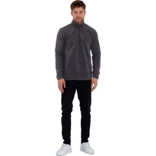 Adams Erkek Rahat Içi ve Dışı Polarlı Isı Koruyan Fermuarlı Polar Sweatshirt