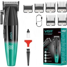 Vgr Saç Kesme Profesyonel Saç Düzeltici Elektrikli Kesme Akülü Saç Kesme Makinesi 9000RPM Giyotin Clipper Erkekler Için V-003