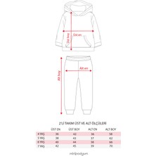 Minipodyum Erkek Çocuk 2 Iplik Şardonlu Kapşonlu Pamuklu Eşofman Takımı