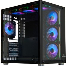 Cold Power Coldpower Seaview 7x Argb Sessiz Fan Temper Cam  750 Watt 80 Bronze Güç Kaynağı E-Atx Gaming Kasa