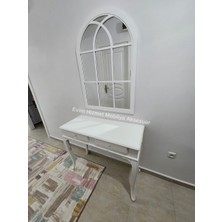Evim Hizmet 120 cm Çekmeceli Beyaz Dresuar & Ayna Takımı
