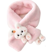 Petityu Pembe Tavsanli Yumusak Cocuk Kislik Atki Çocuk Atkı 0-8 Yas