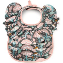 Iskandinav Su Geçirmez Sirin Pembe Cicek Desenli Bebek Önlüğü