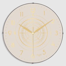 Galaxy Duvar Saati 35 cm Krem