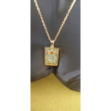 Tarot Imparatoriçe Kartı Çelik Kolye