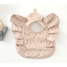 Petityu Dotty Pembe Ustu Renkli Su Gecirmez Mama Onlugu - Sirin Puantiyeli Mama Önlüğü