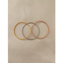 Modern 3'lü Çelik Ajda Bileklik