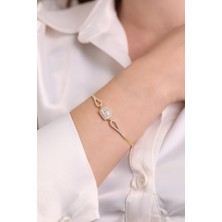 925 Ayar Zirkon Taşlı Kadın Baget Bileklik (Özel Kutulu)