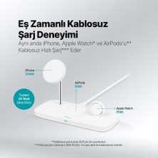 Ttec Aircharger Trio Up Magsafe Uyumlu 3ü 1 Arada iPhone + Apple Watch + Airpods Kablosuz Hızlı Şarj