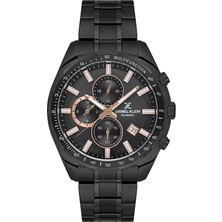 Daniel Klein DK.1.13854-5 Exclusive Tüm Fonksiyonları Aktif Tachymetre Özellikli Çelik Kaplama Siyah Erkek Kol Saati