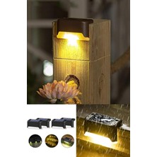 4 Adet L Solar LED Güneş Enerjili Su Geçirmez Köşebent LED Işık Merdiven Veranda