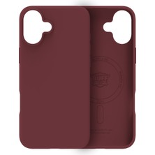 Buff iPhone 16 Plus Magsafe Rubber Fit Silikon Kılıf Plum