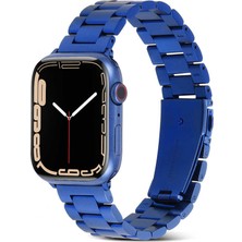 KCR Apple Watch Uyumlu 42-44-45-49MM Paslanmaz Çelik Klipsli Metal Kordon KRD04-