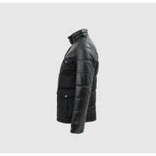 Togo Erkek Şişme Deri Mont [810017], Siyah, 3xl