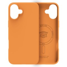 Buff iPhone 16 Magsafe Rubber Fit Silikon Kılıf Orange Sorbet