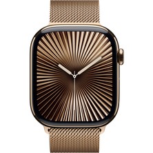 Apple Watch Series 10 Gps + Cellular 42MM Gold Titanium Case With Gold Milanese Loop