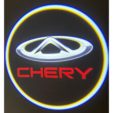 Femex Chery Araçlar Için Mesafe Sensörlü  Fotoselli Pilli Yapıştırmalı Kapı Altı LED Logo