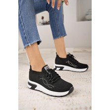 Nesil Shoes Lady 3002 Siyah Triko Kadın Sneakers