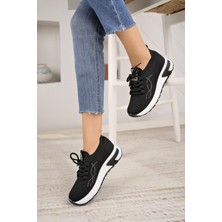 Nesil Shoes Lady 3002 Siyah Triko Kadın Sneakers