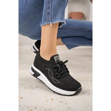 Nesil Shoes Lady 3002 Siyah Triko Kadın Sneakers