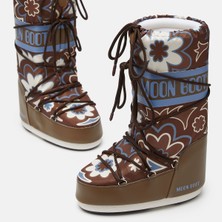 Kadın  80D1402940-MH07 Moon Boot Icon Flower Brown/elephant Grey