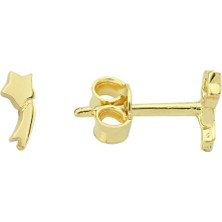 goldkupe 14 Ayar Minik Yıldız Altın Küpe 0,55 gr
