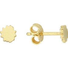 goldkupe 14 Ayar Minik Tırtıklı Altın Küpe 0,56 gr