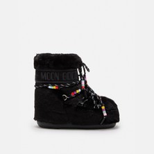 Moon Boot Kadın  80D1409470-N001 Moon Boot Icon Low Faux Fur Beads Black