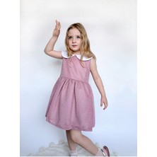 Linola Baby Kids Shiny Simli Bebe Yakalı Çocuk Elbisesi