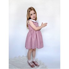 Linola Baby Kids Shiny Simli Bebe Yakalı Çocuk Elbisesi