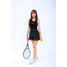 ED 2303-10 Ada Dry-touch  Spor Etek Şortlu Gri Genç ve Kız Çocuk ( Tenis , Golf , Pickleball , Dans)