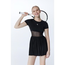 Ed 2374-01 Miami Spor Elbise Siyah (Tenis, Golf, Pickleball, Dans)