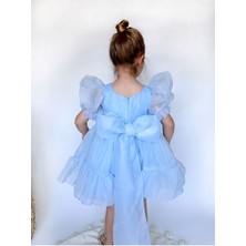 Linola Baby Kids Puffy Şifon Kız Çocuk Parti Elbisesi