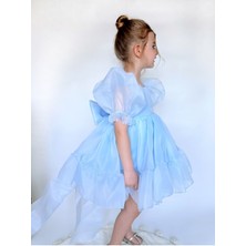 Linola Baby Kids Puffy Şifon Kız Çocuk Parti Elbisesi