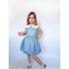 Linola Baby Kids Shiny Simli Bebe Yakalı Çocuk Elbisesi