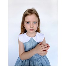 Linola Baby Kids Shiny Simli Bebe Yakalı Çocuk Elbisesi