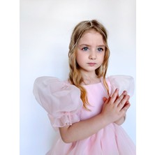 Linola Baby Kids Puffy Şifon Kız Çocuk Parti Elbisesi