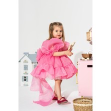 Linola Baby Kids Puffy Şifon Kız Çocuk Parti Elbisesi
