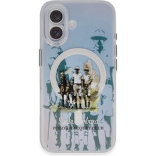 Santa Barbara Polo & Racquet Club Sbprc Apple iPhone 16 Uyumlu Kılıf Hologramlı 3D Boyutlu Mekanik Tuşlu Magsafe Carter Kapak