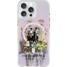 Santa Barbara Polo & Racquet Club Sbprc Apple iPhone 16 Pro Max Uyumlu Kılıf Hologramlı 3D Boyutlu Mekanik Tuşlu Magsafe Carter Kapak