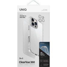 iPhone 16 Pro Max Clearvue 3lü Set Clear Hybrid Koruyucu Kılıf+Optix Clear Ekran+Lens Koruma