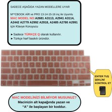 McStorey Macbook Kılıf Klavye Koruyucu M1-M2-M3 (Türkçe Q) TouchID'li A2681 A3113, A2941 A3114, A2442 A2779 A2992 A2918, A2485 A2780 A2991 ile Uyumlu